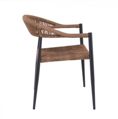 Ε6714,2 - MADY Πολυθρόνα Βεράντας-Κήπου ALU Άσπρο, Rope Wicker Φυσικό, Στοιβαζόμενη Ε6714,2 - MADY Πολυθρόνα Βεράντας-Κήπου ALU Άσπρο, Rope Wicker Φυσικό, Στοιβαζόμενη