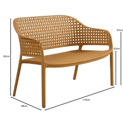 Ε320,S1 - MALAGA Set Σαλόνι Κήπου 4τεμ, PP-UV Κροκί
