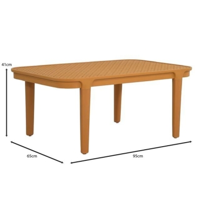 Ε320,S1 - MALAGA Set Σαλόνι Κήπου 4τεμ, PP-UV Κροκί