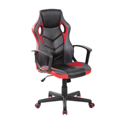 ΕΟ599,1 - BF7700 Bucket Πολυθρόνα Διευθ/ντή Mesh&Pu Μαύρο/Κόκκινο