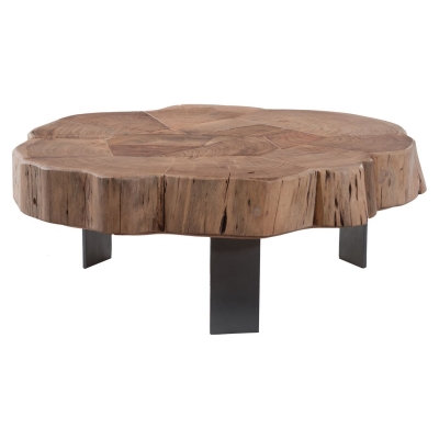 ΕΑ7084 - SIVA Τραπ.Σαλονιού +/-70x65x33cm Ακακία Φυσικό/Μεταλ.Μαύρο